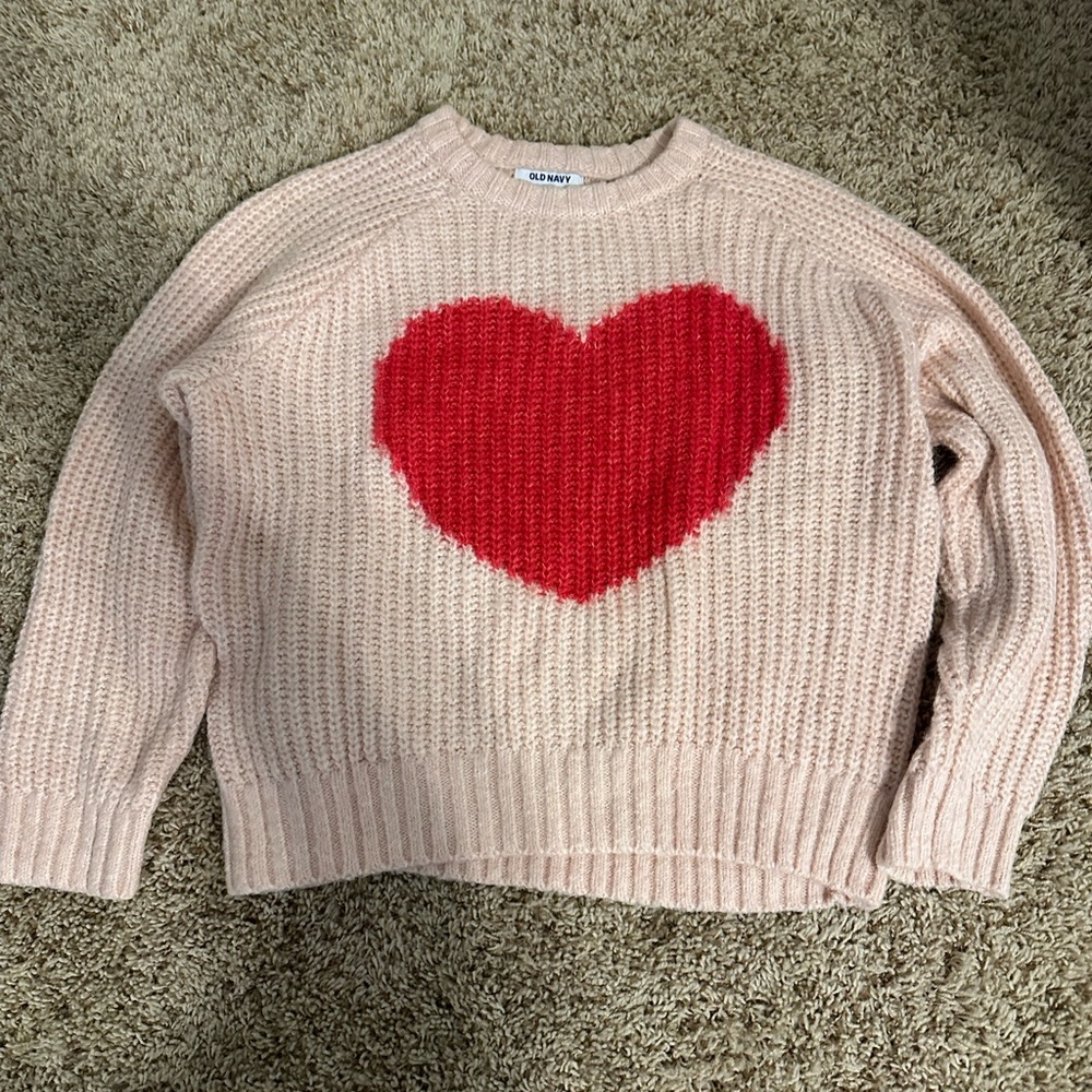 old navy heart sweater